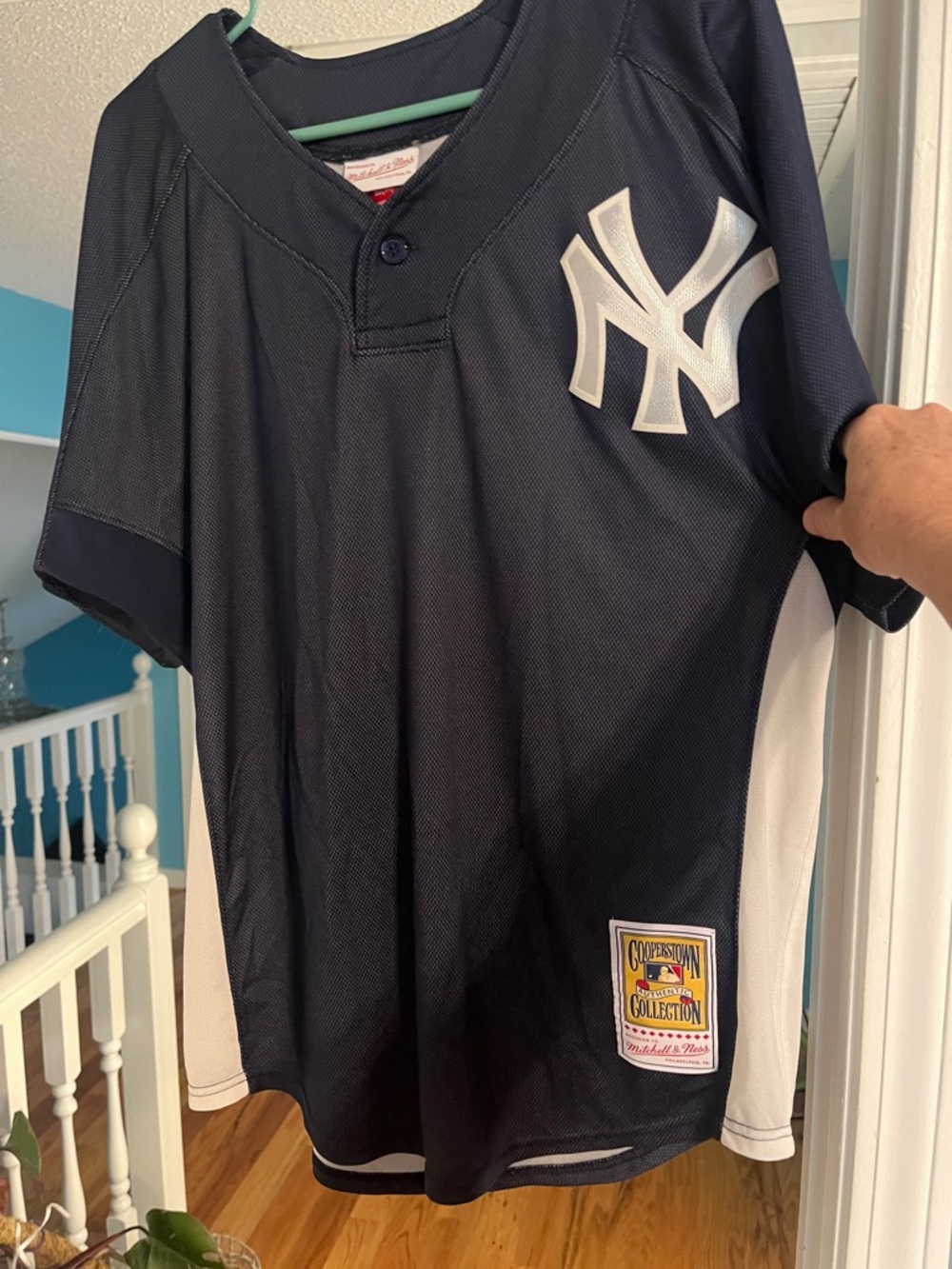 Mitchell & Ness Navy and White Cooperstown Collection Jersey Patch